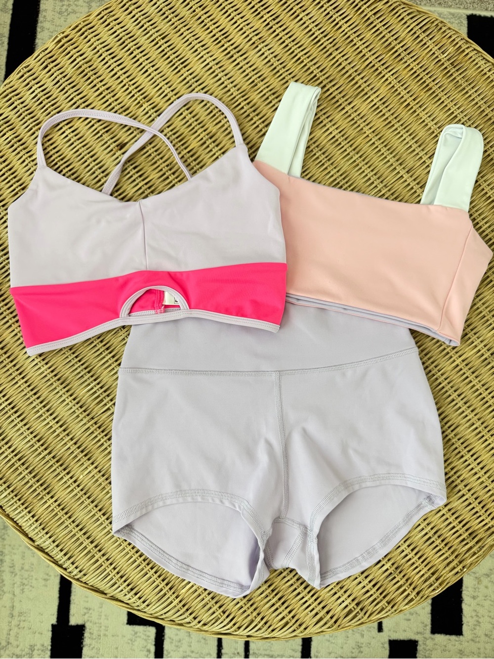FIVE THE LABEL 3pc Pink and Lavender Set Adult Small